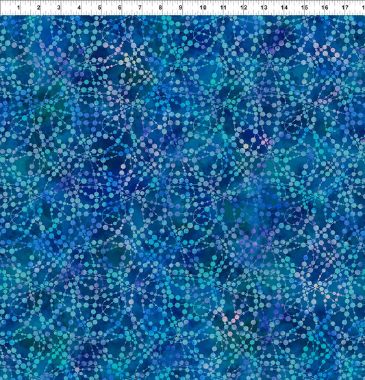 Dazzle Bubbles Blue    4JYP-2 Cotton Woven Fabric