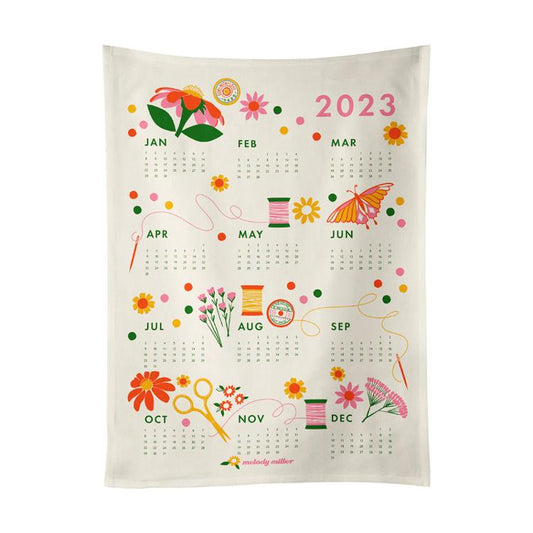 Ruby Star Society 2023  Calendar Tea Towel by Melody Miller  RS7023