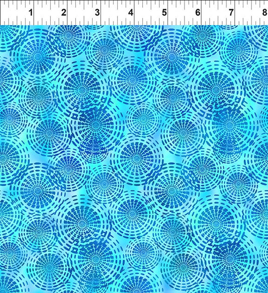 Dazzle Circles Blue 5JYP-2 Cotton Woven Fabric