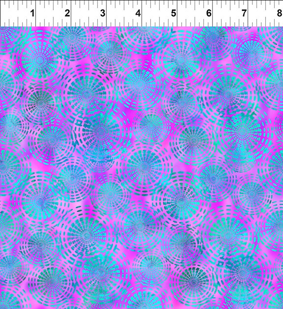 Dazzle Circles Purple    5JYP-3 Cotton Woven Fabric