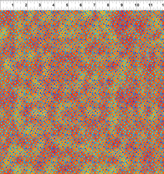 Dazzle Triangles Orange 7JYP-1 Cotton Woven Fabric