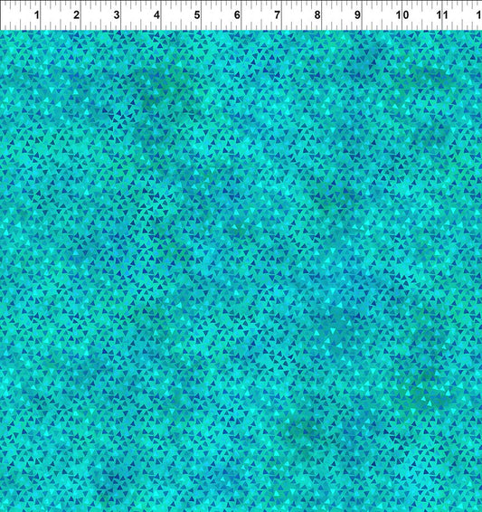 Dazzle Triangles Teal 7JYP-2 Cotton Woven Fabric
