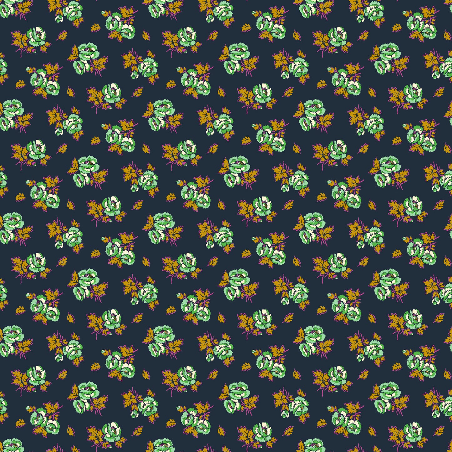 Wild Abandon by Heather Bailey Unbound Midnight   90894-45 Cotton Woven Fabric