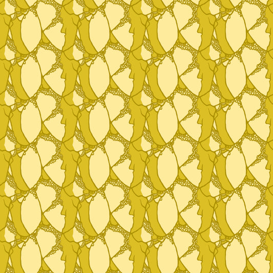 Wild Abandon by Heather Bailey Entangled Gold 90895-50 Cotton Woven Fabric