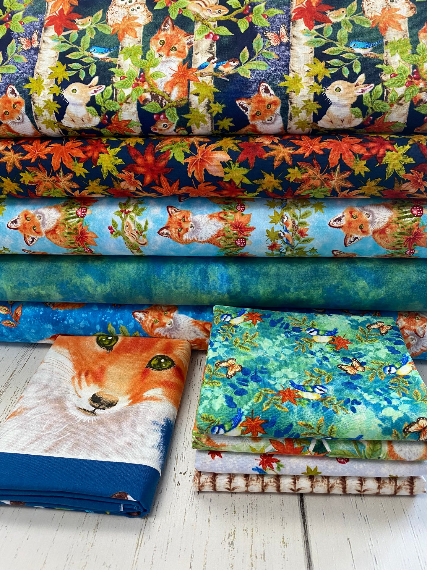 Auburn Fox by Kayomi Harai Texture Teal    6224-76 Cotton Woven Fabric
