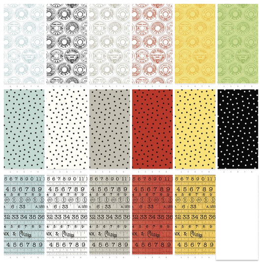 Best of She Who Sews by J. Wecker Frisch Fat Quarter Bundle of 38 Prints   (Note: stripe is not included)  FQ-11330-38 Bundle