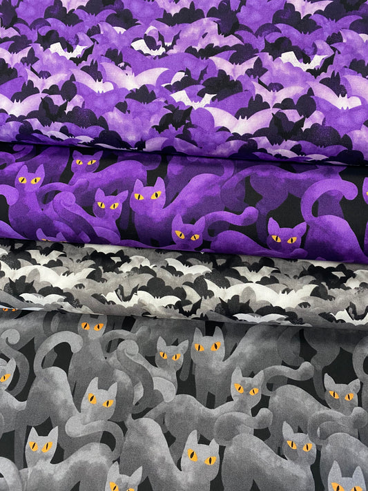 Boo  Cats Halloween   U4982H-604-Halloween  Cotton Woven Fabric