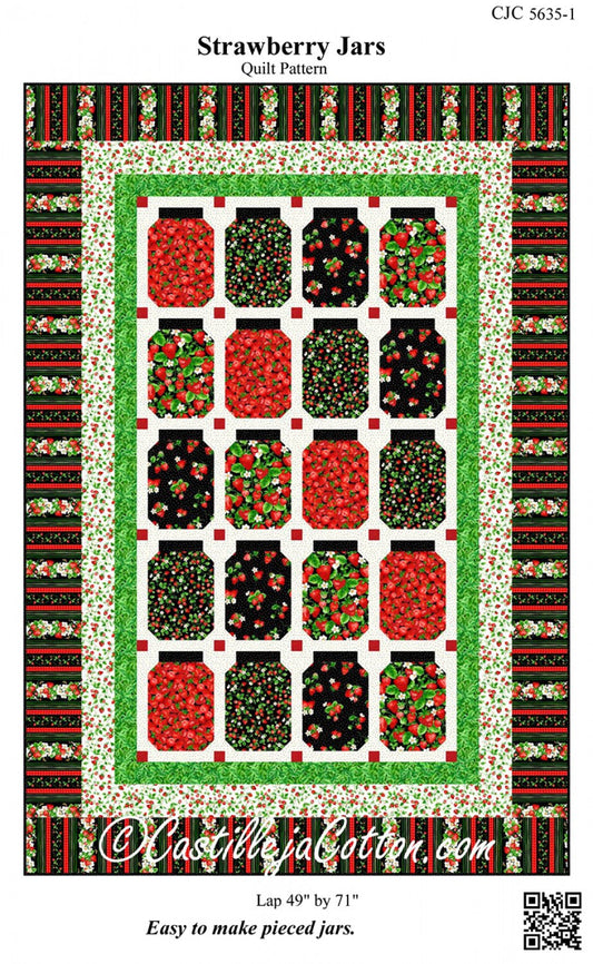 Strawberry Jars CJC-56351 Quilt Kit by Diane McGregor of CastillejaCotton USA Shipping included in Price
