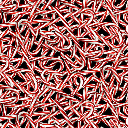 Sweet Holidays Candy Cane Bonanza Red 12786B-10 Cotton Woven Fabric
