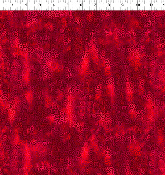 Sunshine by Jason Yenter Circles Red 2ss-1 Cotton Woven Fabric