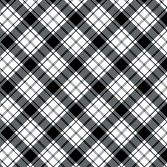 Great Outdoors Comfort Plaid White/Black    12939B-90 Cotton Woven Fabric