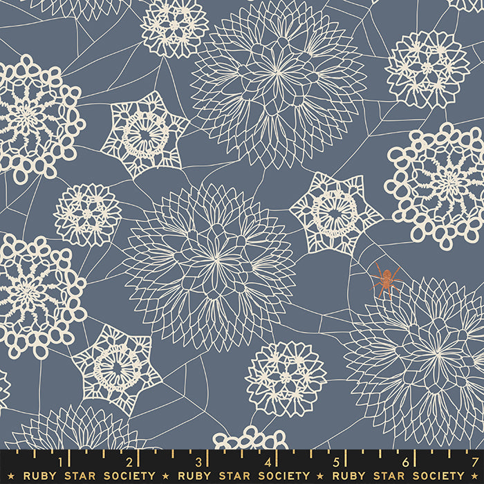 Spooky Darlings by Ruby Star Society Doily Spider Web Ghostly    RS5076-16M Cotton Woven Fabric
