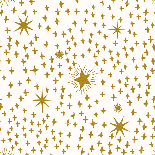 Tails from Under the Moon Etoile Gold w/Metallic    RJ3903-GO2M Cotton Woven Fabric