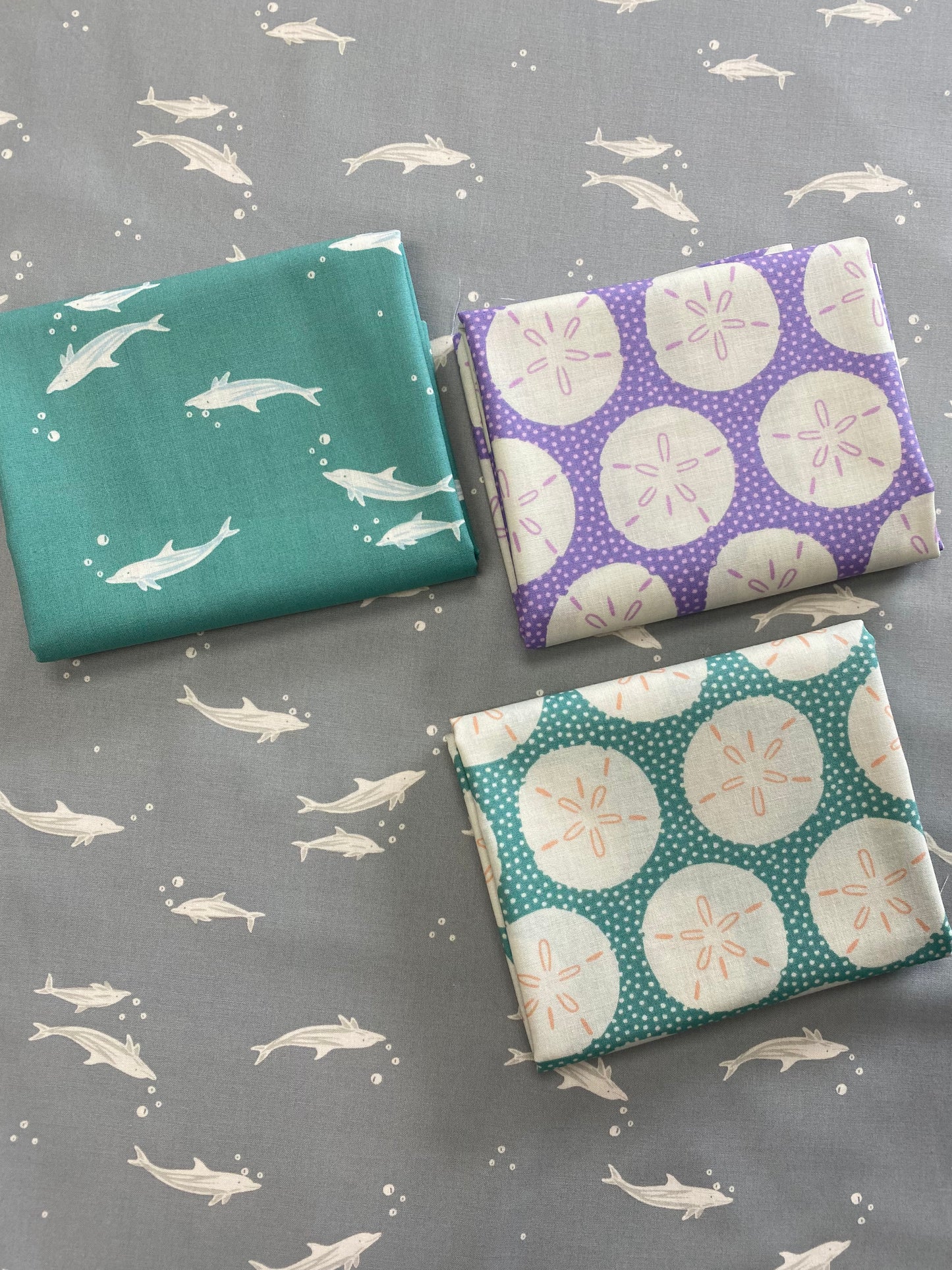 Florida 2 by Sarah Watts for Ruby Star Society Dolphins Steel     RS2059-11 Cotton Woven Fabric