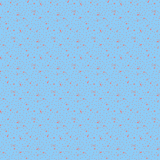 Tula Pink Zuma Glitter Litter Aqua Marine PWTP125.AquaMarine Cotton Woven Fabric