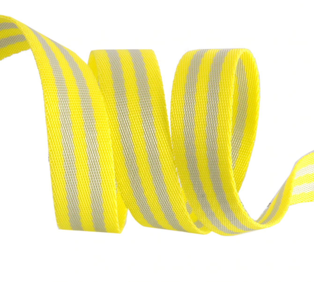 Tula Pink Nylon Webbing Grey/Neon Yellow 1" TKS-91/1" Col 03 Priced per yard
