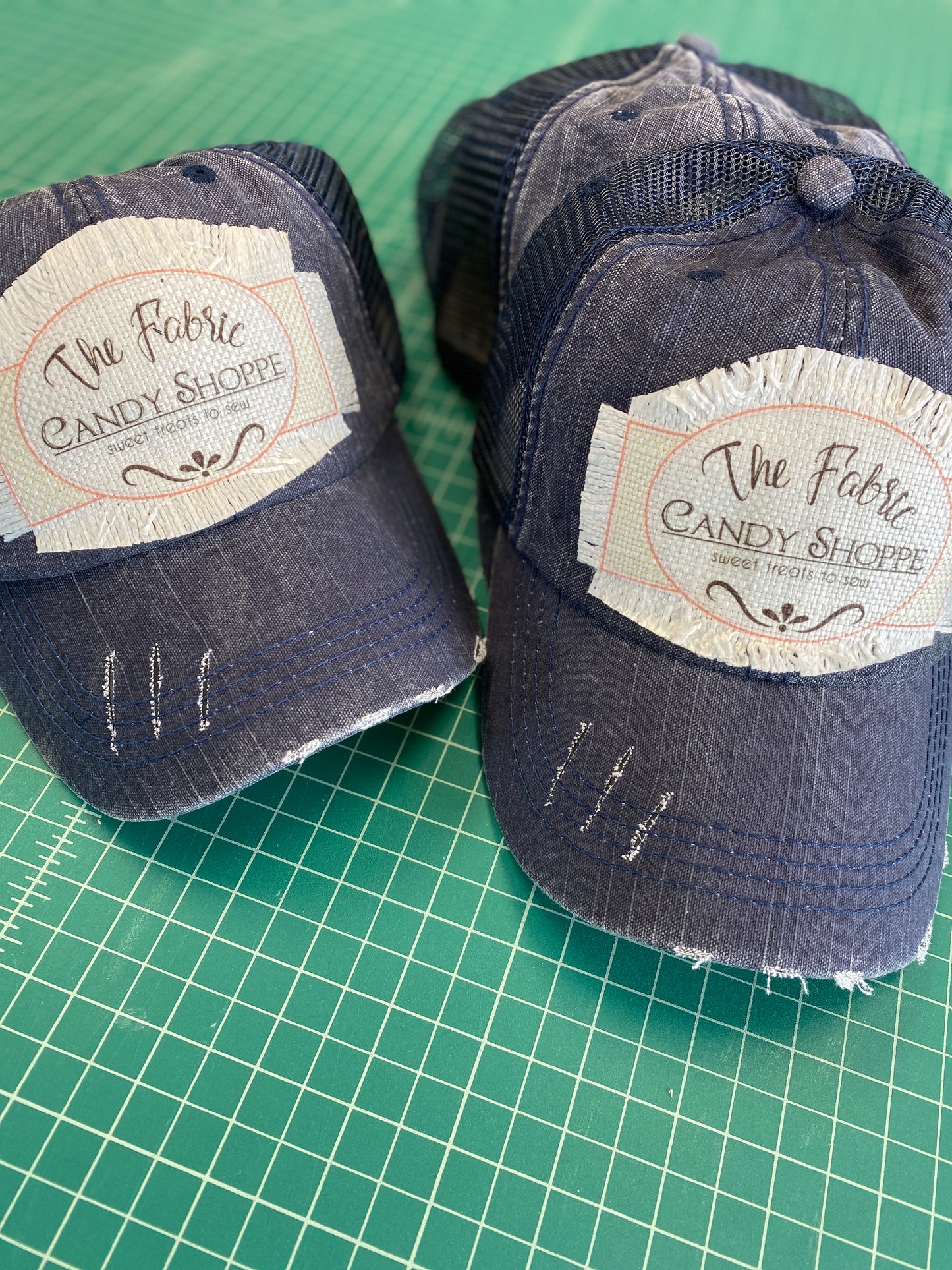 The Fabric Candy Shoppe Denim Logo Hat