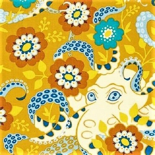 Hello Love by Heather Bailey Octo Gold PWHB081.gold Cotton Woven Fabric