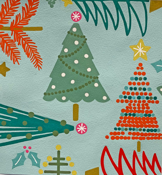 Christmas Time  Holiday Pines Spearmint/Sage  8634d   Cotton Woven Fabric