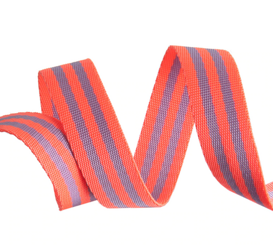 Tula Pink Nylon Webbing Lavender/Pink 1" TKS-91/1" Col 06 Priced per yard
