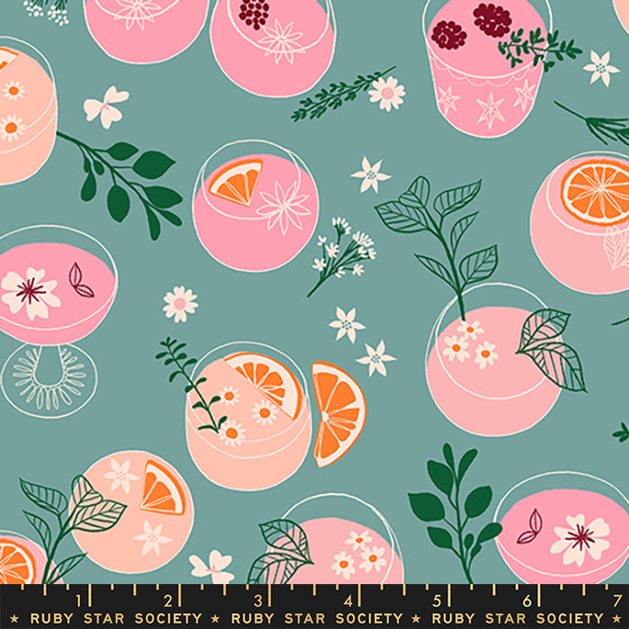 Elixir by Melody Miller of Ruby Star Society Libations Ocean      RS0038-14 Cotton Woven Fabric