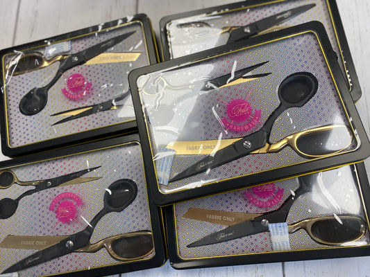 Tula Pink Limited Edition Black & Gold Scissors in Tin
