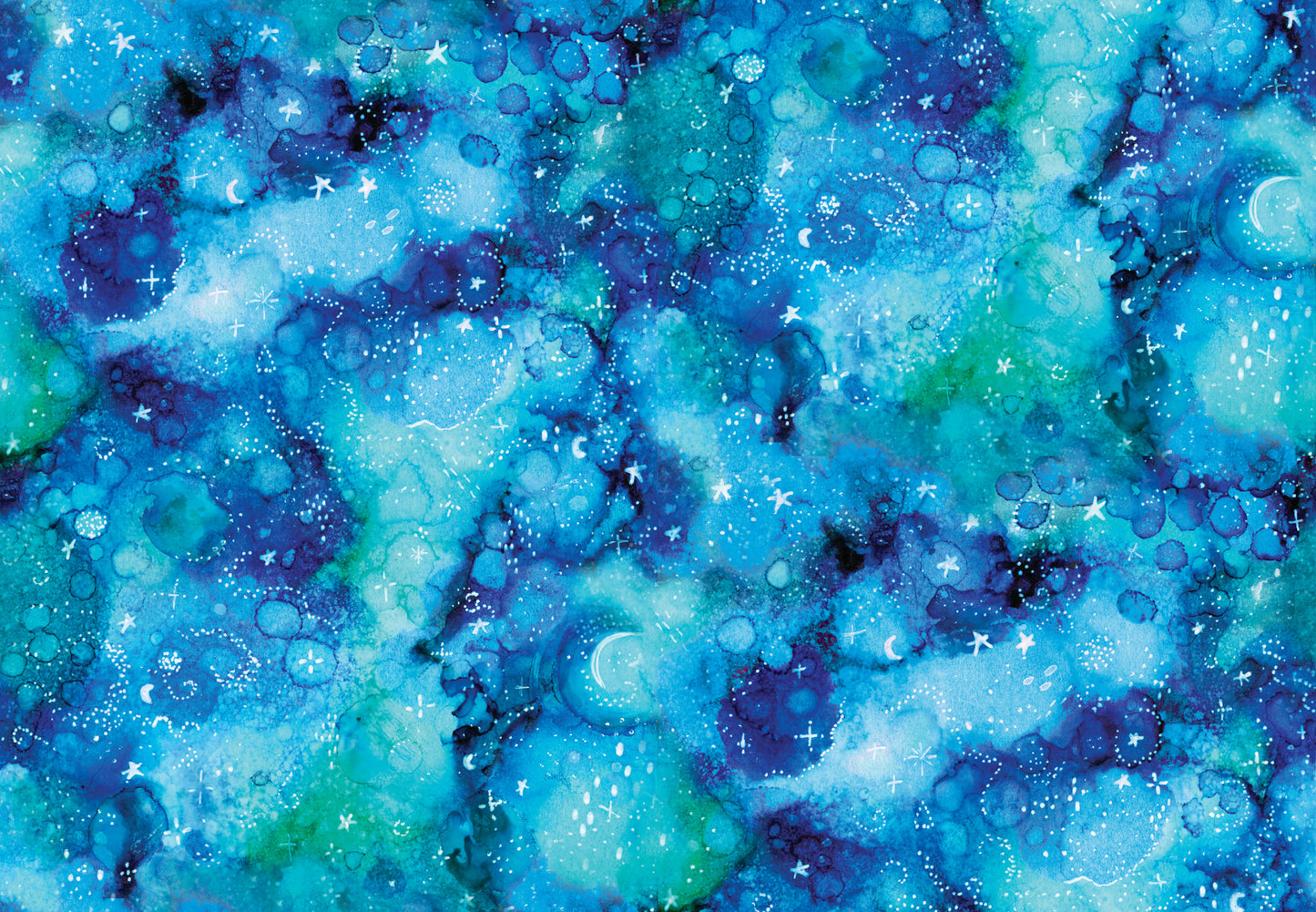 Arctic Wonder by Arrolynn Weiderhold Marble Blue w/Silver Glitter    19438-BLU-CTN-D Cotton Woven Fabric