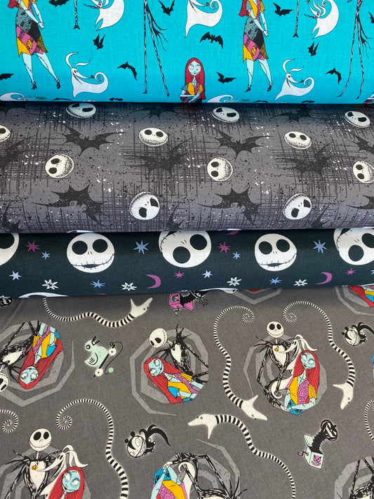 Licensed  Disney Nightmare Before Christmas Jack & Sally with Zero    73200A620715 Cotton Woven Fabric