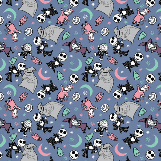 Licensed Nightmare Before Christmas 5 Pattern Play Dark    85390605-2 Cotton Woven Fabric