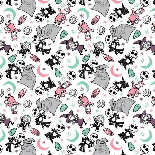 Licensed Nightmare Before Christmas 5 Pattern Play Light    85390605-3 Cotton Woven Fabric
