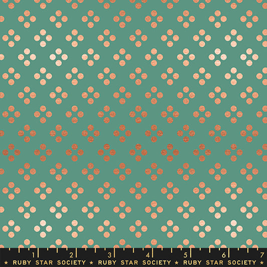 Elixir by Melody Miller of Ruby Star Society Pixie Metallic Watercress     RS0045-14M Cotton Woven Fabric