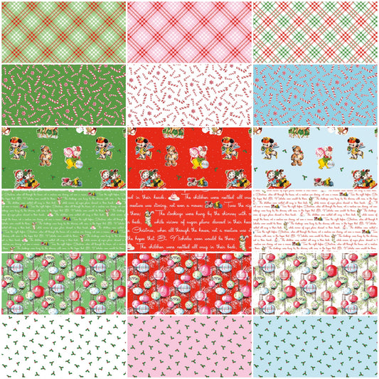 Christmas Joy by Cottage Mama Fat Quarter Bundle of 18 Prints   FQ-12250-18 Bundle