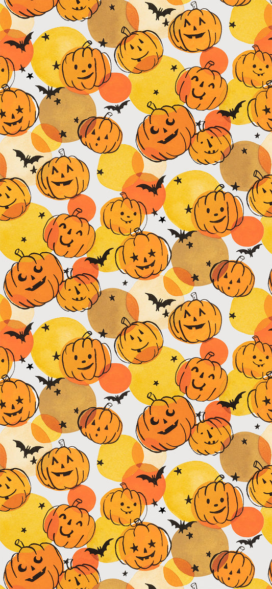 Haunted House  Pumpkin Polka Dot Orange   9001a  Cotton Woven Fabric