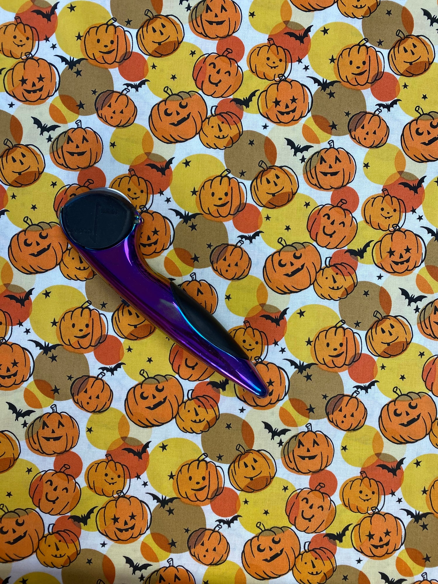 Halloween Fabric Polkadot Fabric Witchypoo Fabric Orange -  Israel