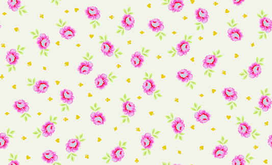 Tula Pink Curiouser & Curiouser Big Buds Wonder 100% Cotton Sateen 108" Wideback Quilt Backing QBTP006.WONDER Cotton Woven Wideback