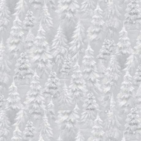 Woodland Wonders Tree Blender Light Gray  24526-A Cotton Woven Fabric