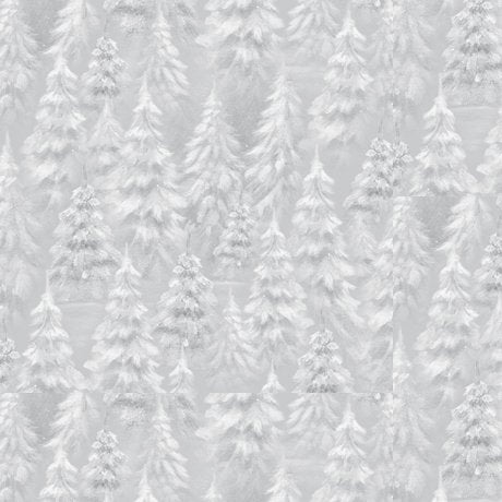 Woodland Wonders Tree Blender Light Gray 24526-A Cotton Woven Fabric