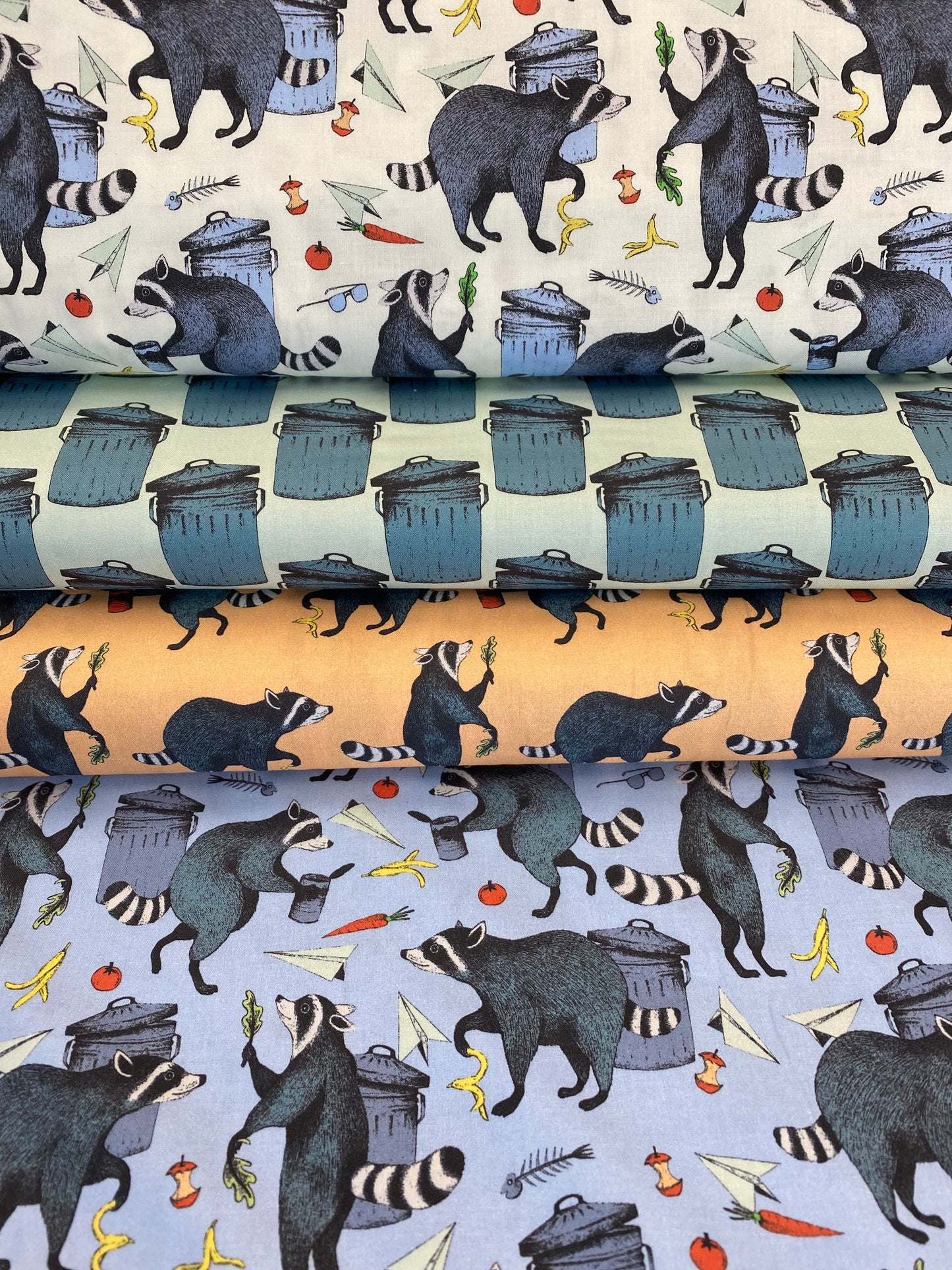 Raccoon Ruckus by Allira Tee Sneaky Orange 120-22713 Cotton Woven Fabric