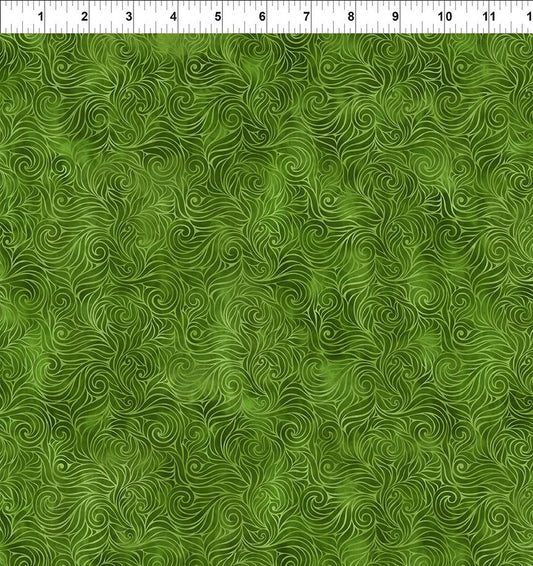 Sunshine by Jason Yenter  Swirl Green  12ss-1   Cotton Woven Fabric