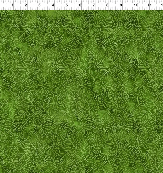 Sunshine by Jason Yenter Swirl Green 12ss-1 Cotton Woven Fabric