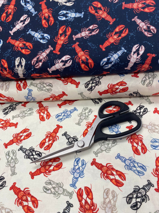 This & That Lobsters White 27249E Cotton Woven Fabric