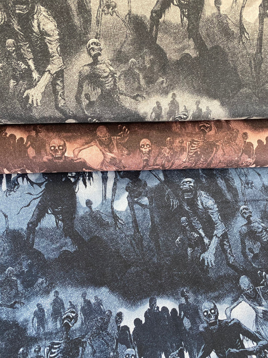 Haunted House  Tombsday Ruddy Mud  8999c   Cotton Woven Fabric