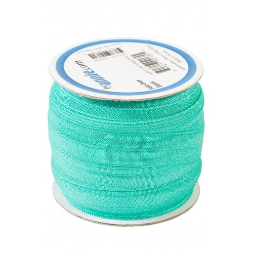 20mm Nylon Fold-over elastic SUP211-50-Turquoise sold by the yard