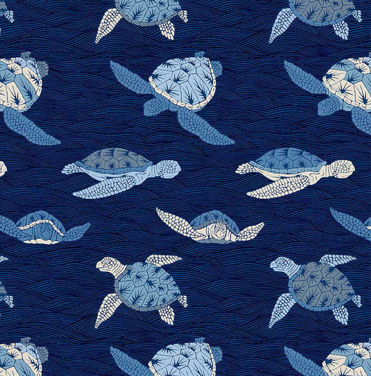 Indigo West Turtle Bay Indigo 9005b Cotton Woven Fabric