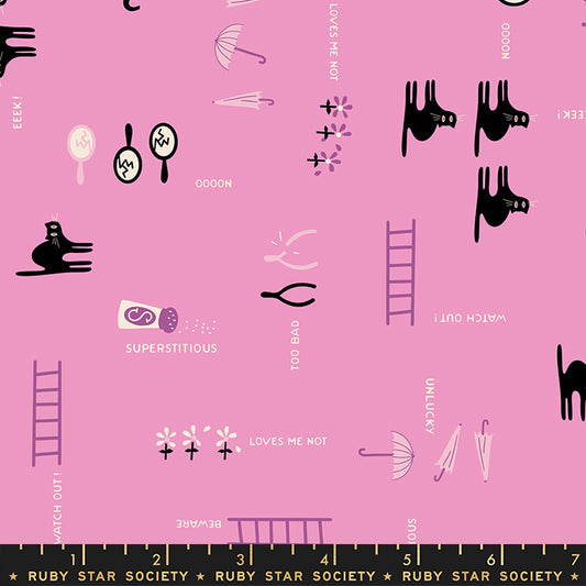 Spooky Darlings by Ruby Star Society Unlucky Cat Daisy    RS5073-12 Cotton Woven Fabric