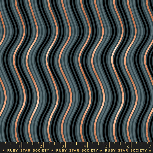 Elixir by Melody Miller of Ruby Star Society Wavelength Metallic Smoke     RS0044-18M Cotton Woven Fabric