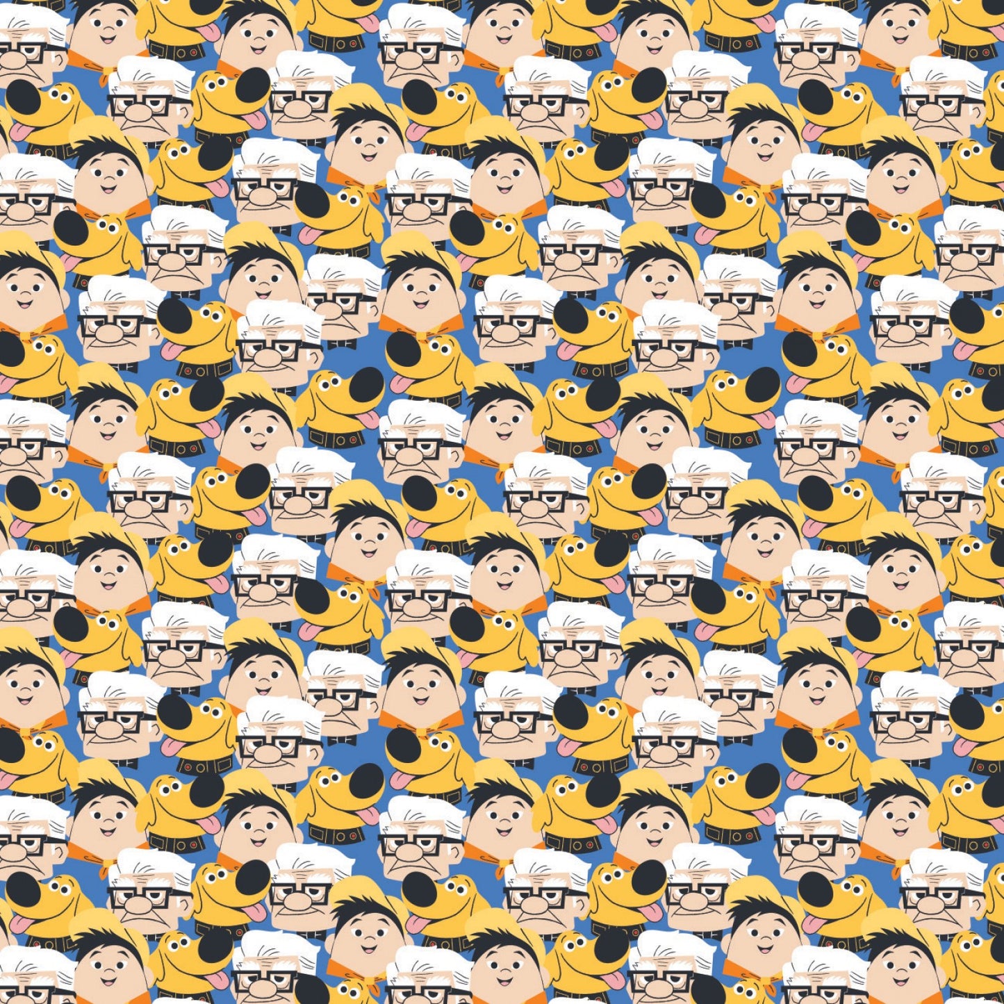 Licensed Pixar Dug Days All Together Blue    85490107-1 Cotton Woven Fabric