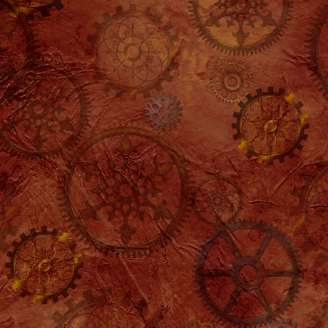 New Arrival: Aquatic Steampunkery  by Desiree Designs Gears Brown     27772A Cotton Woven Fabric