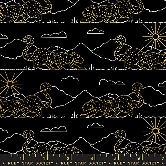 Reign by Rashida Coleman Hale of Ruby Star Society Aristocat Black Metallic    RS1031-14M Cotton Woven Fabric