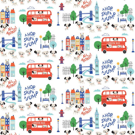 Licensed The Day of the Little World Around Town 85010301-1 Cotton Woven Fabric